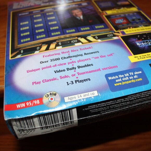 3/$77❤️vintage 1998 Jeopardy! PC/CD-ROM/Win 95/98 Big Box Family Video Game - Picture 6 of 8